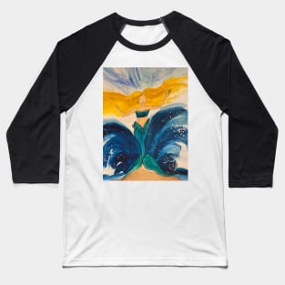 Mermaid Watercolor Baseball T-Shirt